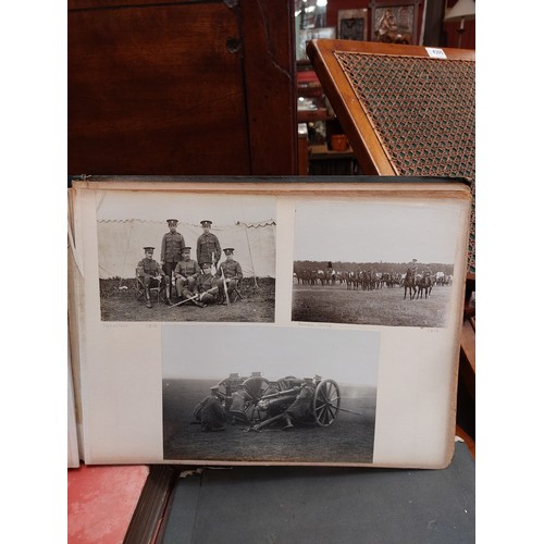 4232 - Three photograph albums, one interwar depicting scenes in Egypt, military shots, family. Another pre... 