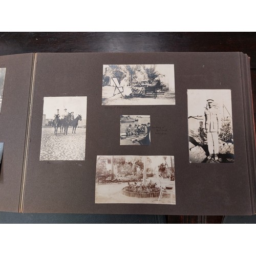 4232 - Three photograph albums, one interwar depicting scenes in Egypt, military shots, family. Another pre... 