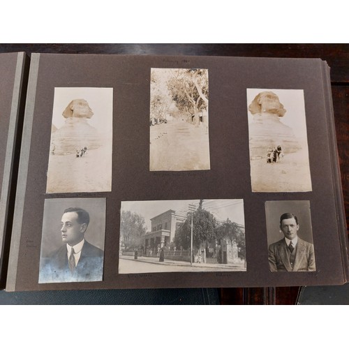 4232 - Three photograph albums, one interwar depicting scenes in Egypt, military shots, family. Another pre... 