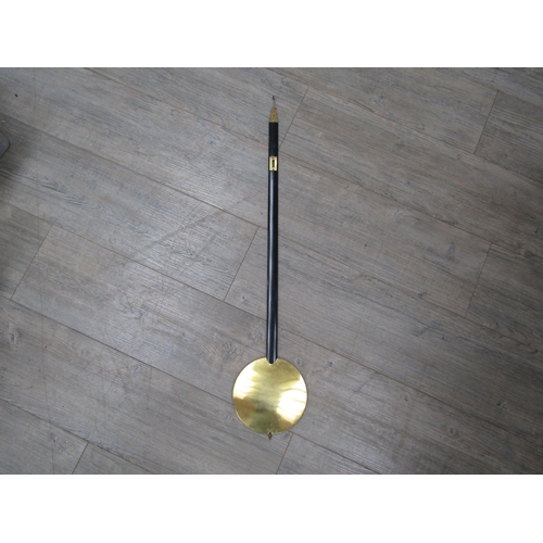 6033 - A rosewood Vienna wall clock case and pendulum (no face or movement), 122cm tall