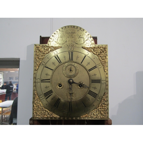 6037 - An 18th Century 8-day longcase clock with brass dial, Roman chapter ring and date/seconds, signed Da... 