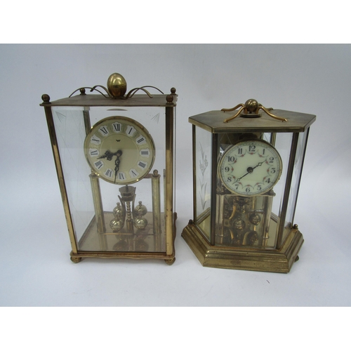 6070 - Six 20th Century torsion/anniversary clocks, some a/f together with two others (8)