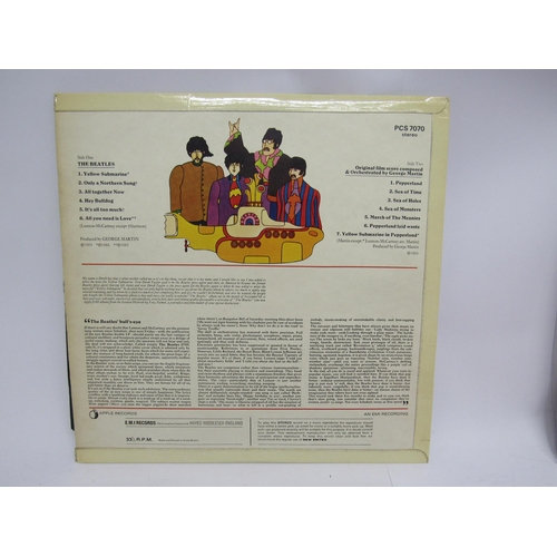 8218 - THE BEATLES: Three LP's to include 'Yellow Submarine' original UK stereo pressing with red lines to ... 