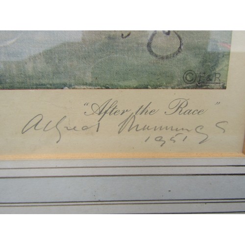 9001 - SIR ALFRED MUNNINGS (1878-1959) A framed and glazed lithograph print, 'After The Race'. Published by... 