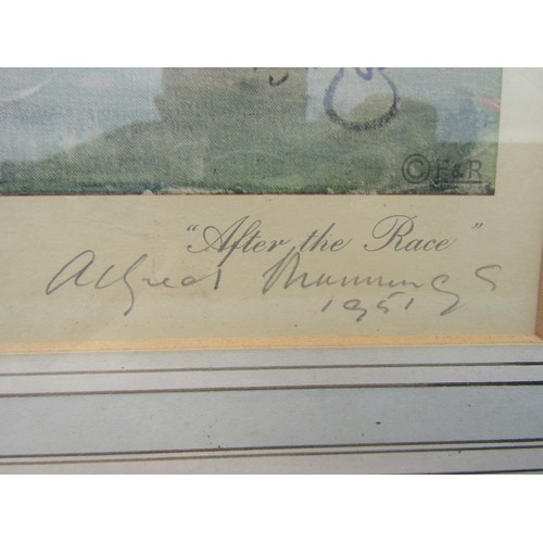 9001 - SIR ALFRED MUNNINGS (1878-1959) A framed and glazed lithograph print, 'After The Race'. Published by... 