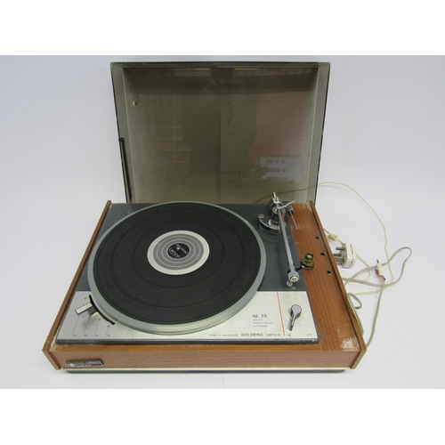 8453 - A Goldring Lenco GL75 stereo transcription turntable for spares or repair