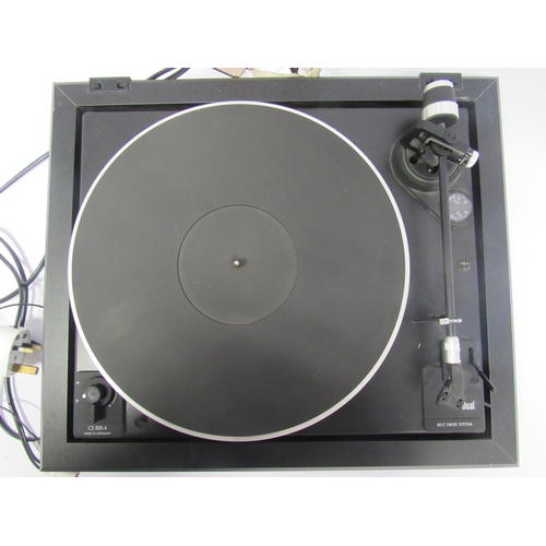 8456 - A Dual CS505-4 belt drive turntable with Dual ULM68E cartridge, no lid hinges