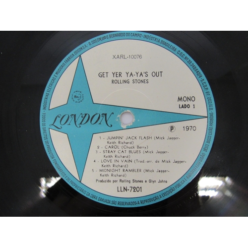 8234 - THE ROLLING STONES: 'Get Yer Ya-Ya's Out' LP, 1970 Brazilian mono first pressing (LLN-7201, vinyl G+... 