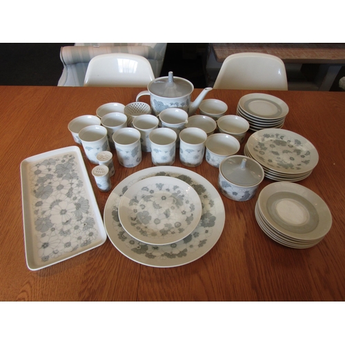 1096 - A Rosenthal bone china part tea and coffee service decorated with grey flowers     (E) £15-25