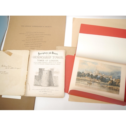 1037 - (London), a collection of 9 various portfolios of prints of London etc, including 'R. Ackermann's Se... 