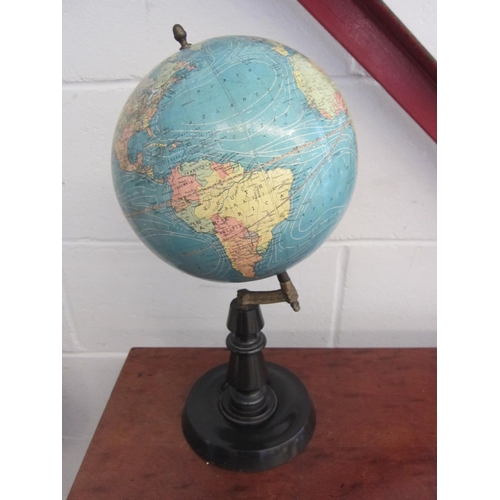 1004 - A 19th Century 8 inch desk globe made by W. & A.K. Johnston of Edinburgh, mid to late Victorian, app... 