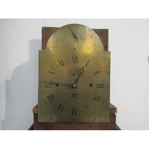9023 - An 18th Century brass dial musical longcase clock (3 train), dial signed Joseph Fifield, Winchester,... 