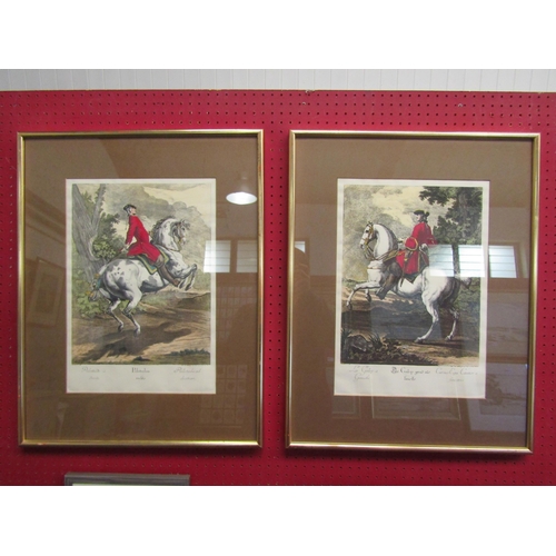 1114 - A pair of Johann Elias Ridinger hand-coloured etchings, 