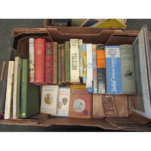 1165 - Two boxes of mixed fiction and children's books including John Betjeman 