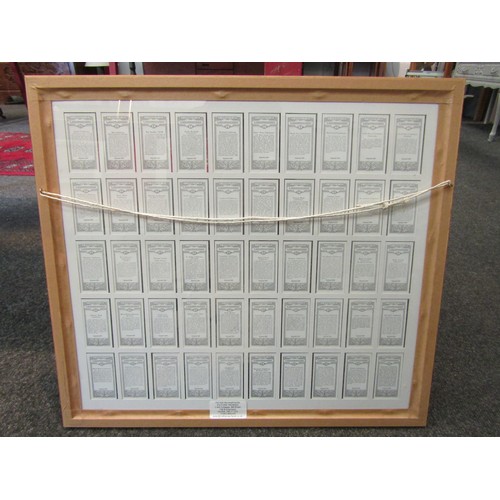 1104 - Two framed and glazed cigarette card displays, Lighthouses and Cats productions     (E) £10-20