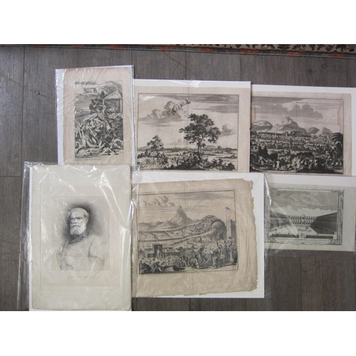 9023A - A collection of nineteen 18th and 19th Century engravings, etchings and lithographs, consisting of p... 