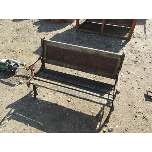 3517 - A cast ended and backed childs garden bench