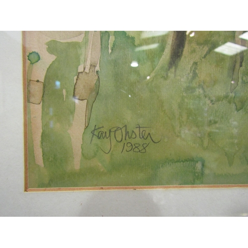 4043 - KAY OHSTEN (1935-2003, Norwich School of Art): A watercolour depicting Jersey Cows, signed lower lef... 