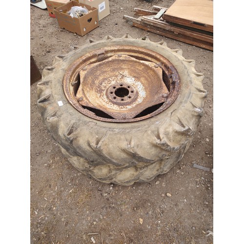 3551 - A pair of Tractor Wheels with Tyres