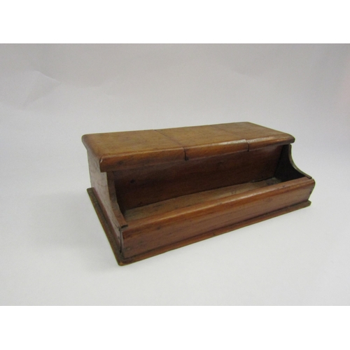 4248 - A collection of treen: two letter racks, an inkwell (3)