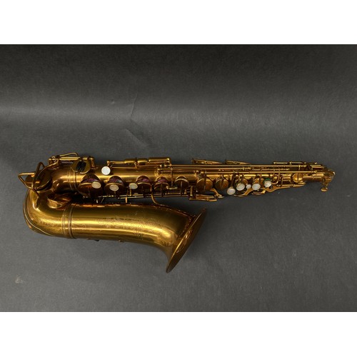 8004 - An H. Selmer alto saxophone “Cigar Cutter”, circa 1933, original finish, Selmer hard case, serial 18... 