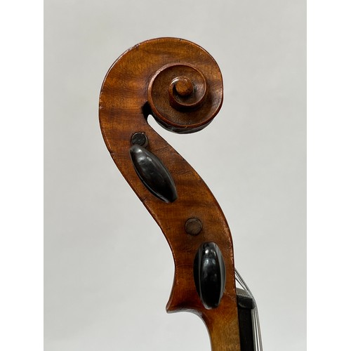 8060 - A Jacobus stainer label, full size (4/4) violin with spruce top, cased