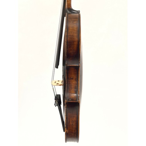 8057 - An early 20th Century full size violin (4/4), spruce top, two piece back, stamped Duke London but po... 