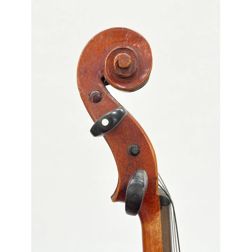 8051 - A 20th Century Medio-Fino label violin, three quarter size (3/4), cased