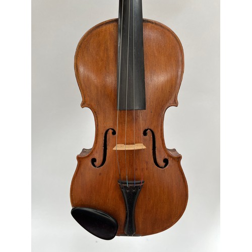 8053 - An early 20th Century Steiner violin, spruce top, two piece figured maple back with impressed maker'... 