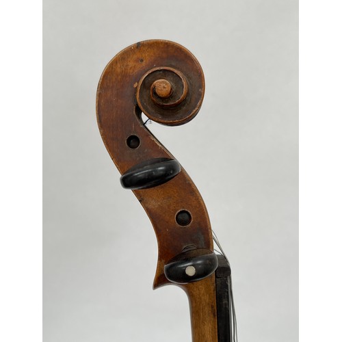 8053 - An early 20th Century Steiner violin, spruce top, two piece figured maple back with impressed maker'... 