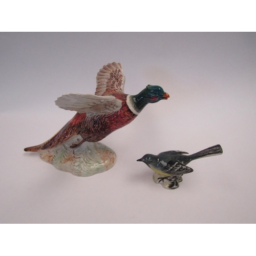 9050 - A Beswick Pheasant on base, model no. 849, together with a Beswick Grey Wagtail model no 1041