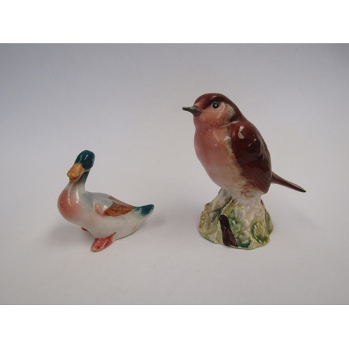 9052 - A Beswick Robin model no. 980A together with a Beswick Duck, model no. 919C