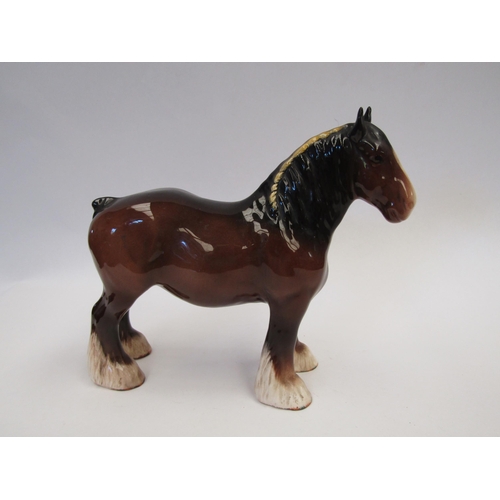 9080 - A Beswick Shire Mare in brown gloss, model no. 818