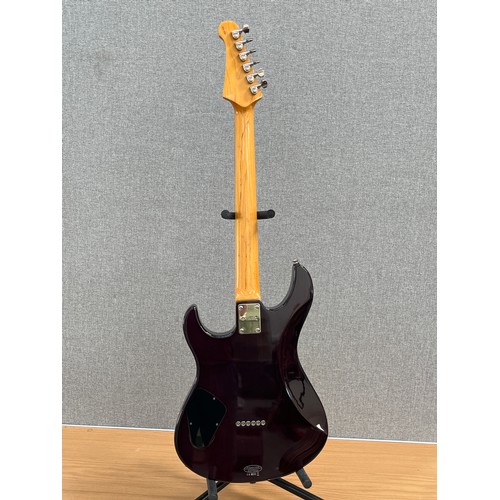 8167 - A Yamaha Pacifica 611HFM circa 2012, figured purple body with tortoiseshell effect pickguard, Seymou... 