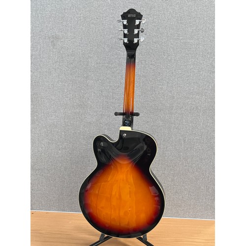 8190 - An Ibanez Artcore Series AF75-BS-12-04 semi-acoustic guitar, sunburst body, serial no. S11022443, ma... 