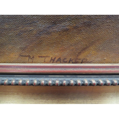 1099 - M. THACKER: Oil on canvas after Constable, signed lower centre.  Framed.  49cm x 64cm image size, to... 