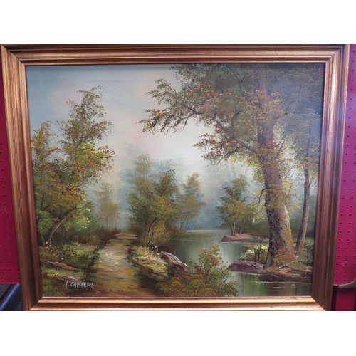 1099 - M. THACKER: Oil on canvas after Constable, signed lower centre.  Framed.  49cm x 64cm image size, to... 