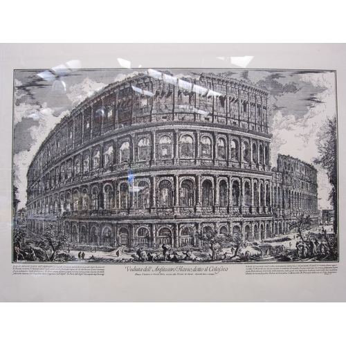 4068 - The Colosseum Rome, engraving after Giovanni Batista Piranesi (1758-1810), full details given below ... 