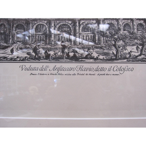 4068 - The Colosseum Rome, engraving after Giovanni Batista Piranesi (1758-1810), full details given below ... 