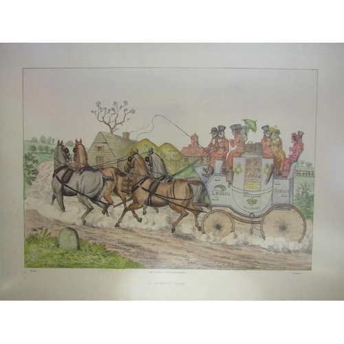 4074 - A pair of 19th Century hand coloured stagecoach etchings after Henry Alken (1785-1851) 