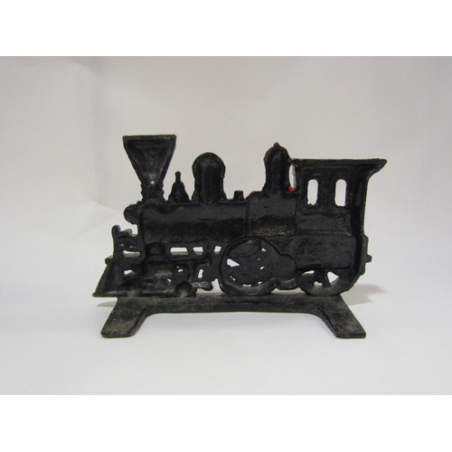 4170 - A cast iron doorstop of train form