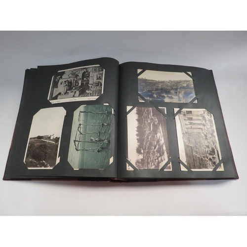 4222 - An early to mid 20th Century postcard album containing scenes of Jerusalem and Middle East, Andalusc... 