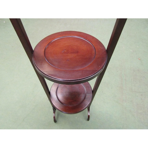 4246 - An Edwardian mahogany folding two tier cake stand  (R)  £15