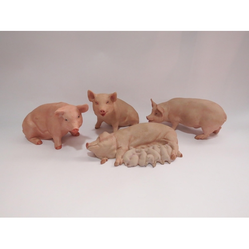 4479 - Four Aynsley porcelain figures of pigs including 