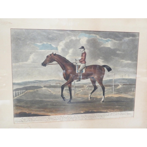 4031 - Two 19th Century horse riding hand-coloured engravings, framed and glazed (2)