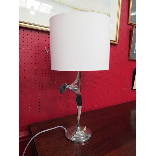 4032 - An Art Deco chrome table lamp as a female silhouette