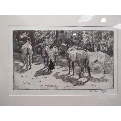 4049 - A. TALMAGE (1871-1939): A framed and glazed etching 