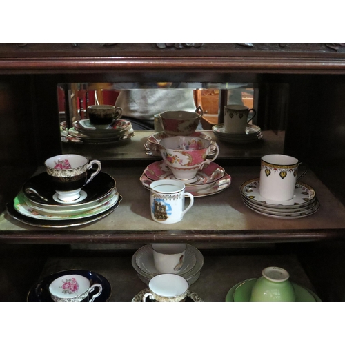 4073 - A selection of coffee cans, tea cups/saucers including Royal Albert 