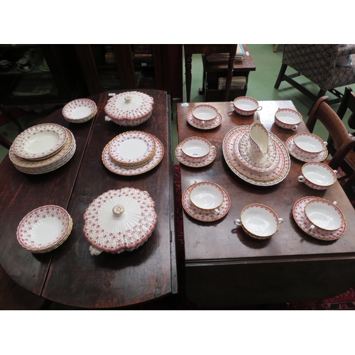 4087 - A large selection of Spode red 