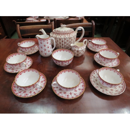 4087 - A large selection of Spode red 